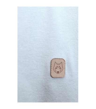 LA037 Bawełniana bluza z dzianiny prążkowanej - popielata