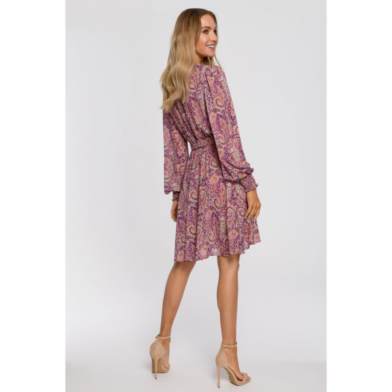 M576 Sukienka Kopertowa Z Wiązaniem - model 2