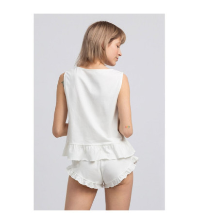 LA052 Bawełniana koszulka do spania - ecru