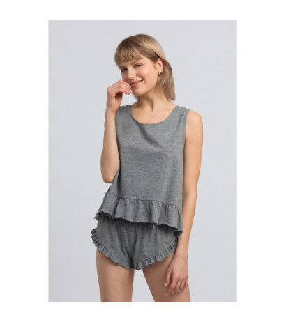 LA052 Bawełniana koszulka do spania - szara