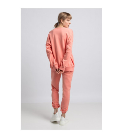 LA057 Bluza z wilkiem - koralowa