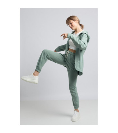 LA058 Bluza bez zapięcia z kapturem - miętowa