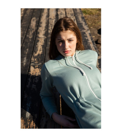 LA059 Kombinezon z kapturem i zamkiem - miętowy