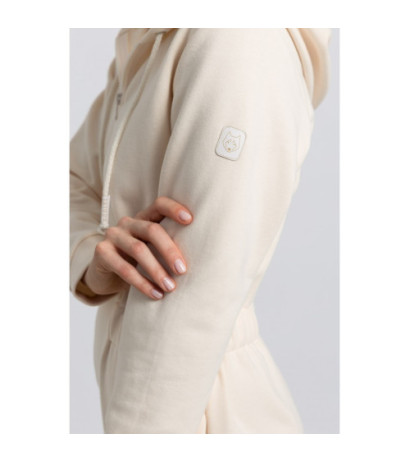 LA059 Kombinezon z kapturem i zamkiem - waniliowy