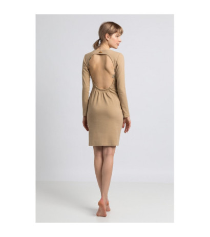 LA060 Sukienka z wycięciem na plecach - cappuccino