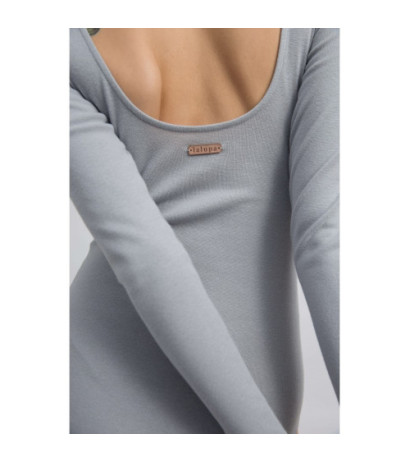 LA061 Body z dekoltem na plecach - popielate