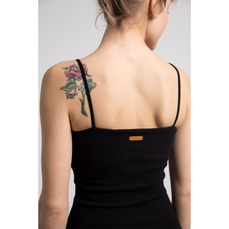 LA063 Body na cienkich ramiączkach - czarne