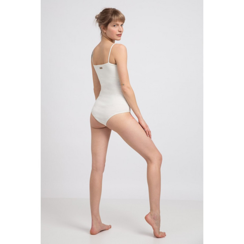 LA063 Body na cienkich ramiączkach - ecru