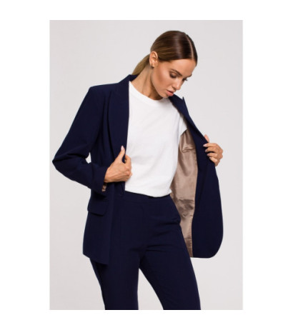 M602 Żakiet zapinany na podszewce - granatowy