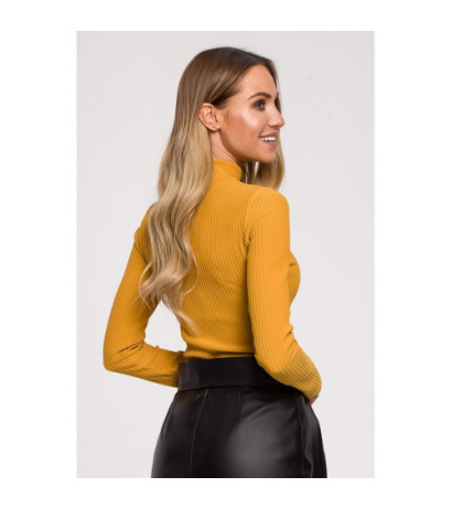 M608 Golf z wycięciem - musztardowy