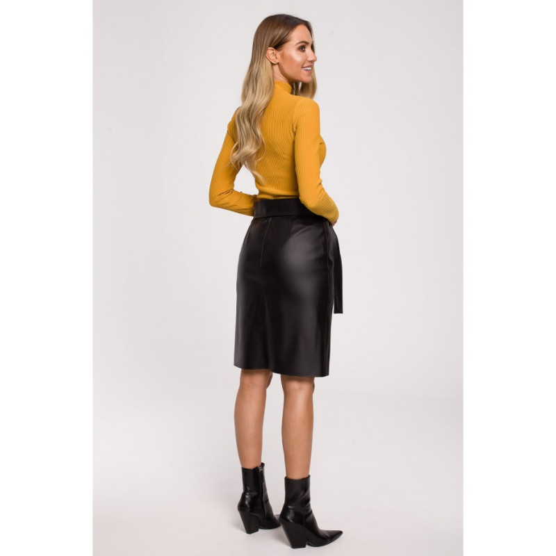 M608 Golf z wycięciem - musztardowy