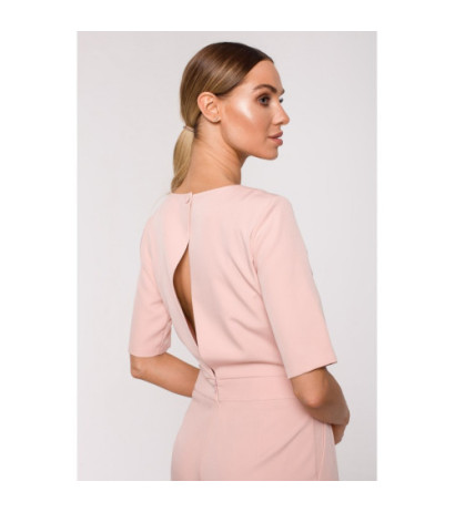 M611 Kombinezon z szerokimi nogawkami - pudrowy