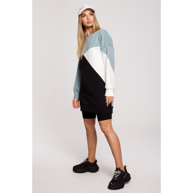 M618 Sukienka trójkolorowa - model 3