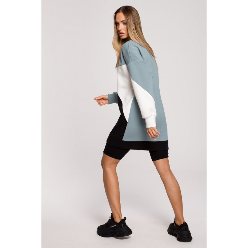 M618 Sukienka trójkolorowa - model 3