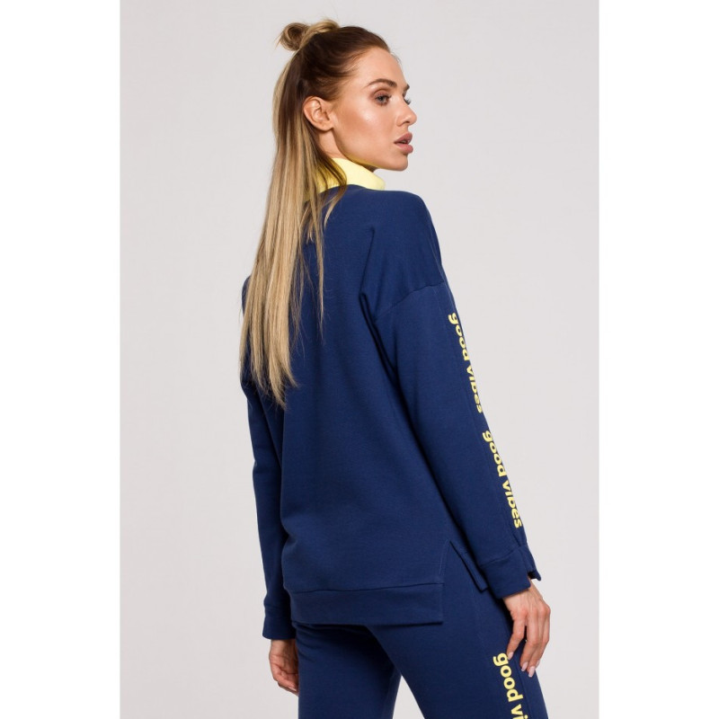 M620 Bluza z logo GOOD VIBES - atramentowa