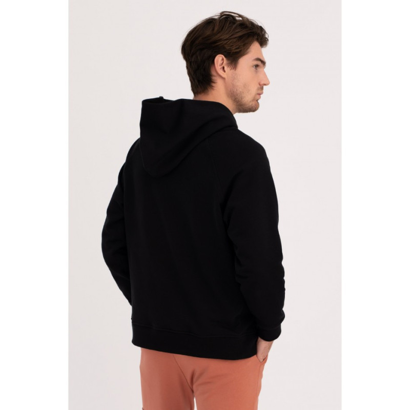 B198 Bluza z kapturem kangurek UNISEX - czarna