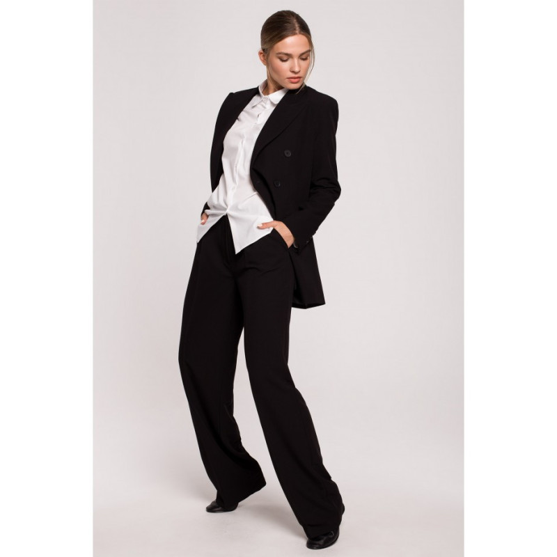 S281 Żakiet dwurzędowy - czarny