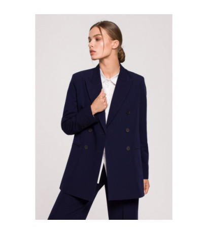 S281 Żakiet dwurzędowy - granatowy