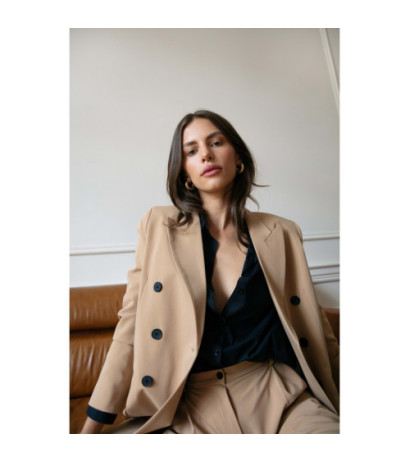 S281 Żakiet dwurzędowy - kamelowy