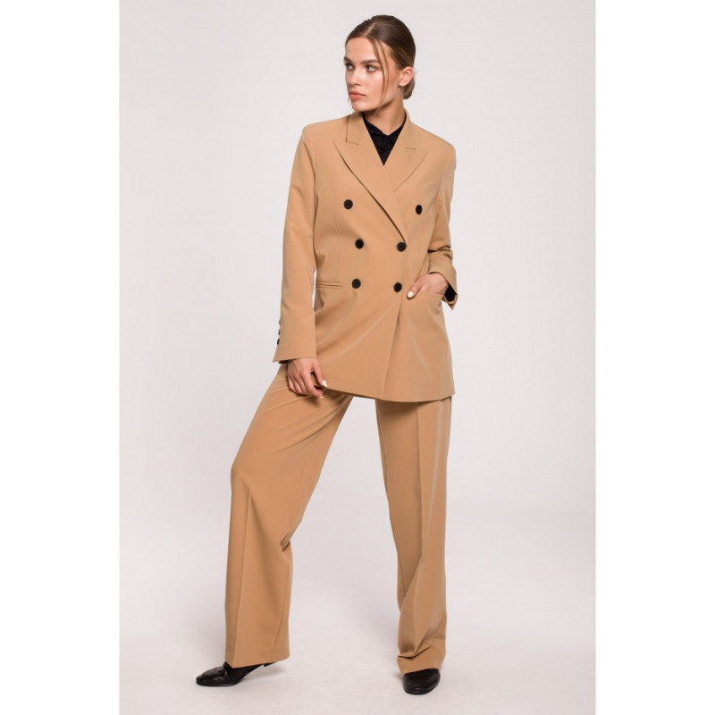S281 Żakiet dwurzędowy - kamelowy