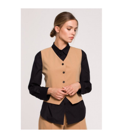 S282 Kamizelka - kamelowa