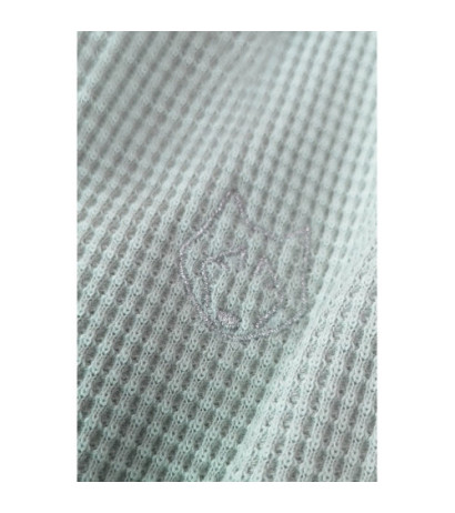 LA075 Spodnie z dzianiny wafelek - szałwia