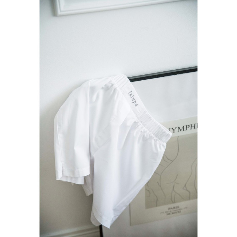 LA080 Szorty a la bokserki do spania - białe