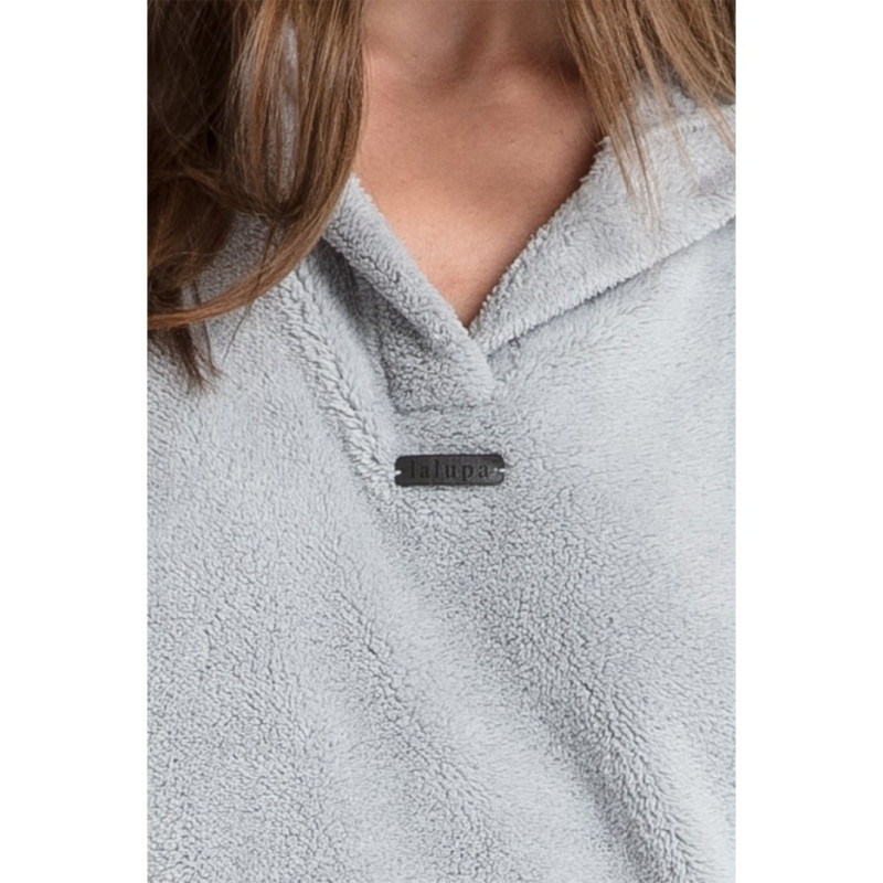 LA081 Pluszowa bluza oversize - popielata