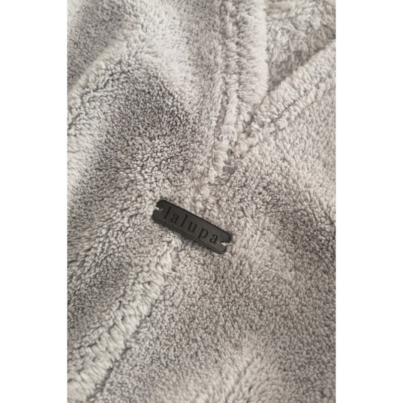 LA082 Pluszowa tunika z dekoltem - popielata