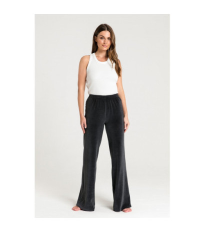 LA086 Spodnie z szerokimi nogawkami - grafitowe