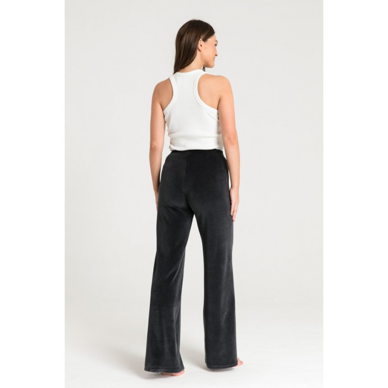 LA086 Spodnie z szerokimi nogawkami - grafitowe