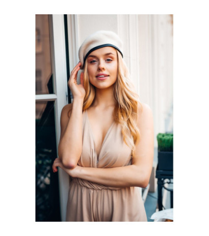 LA098 Kombinezon typu romper gładki - cappucino