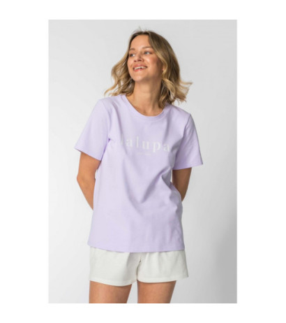 LA109 T-shirt z napisem "LALUPA sea life" - wrzosowy