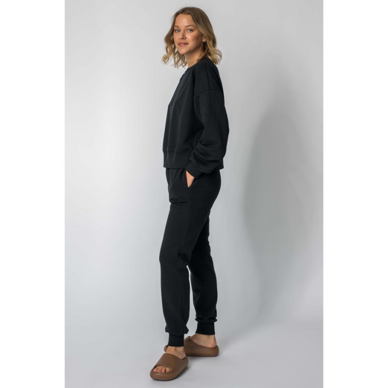 LA111 Bluza ze ściągaczami - czarna