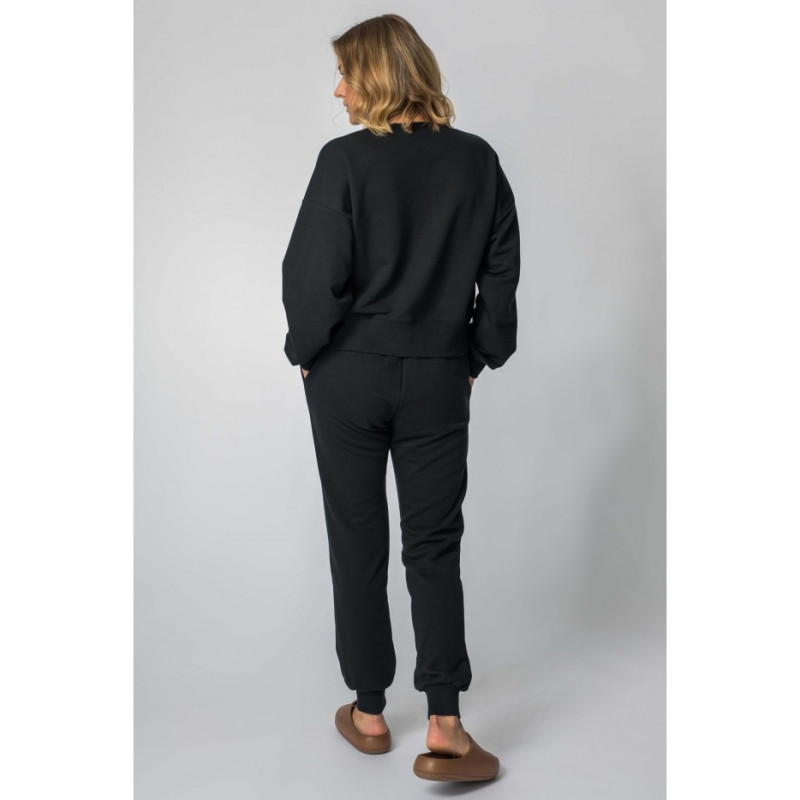 LA111 Bluza ze ściągaczami - czarna