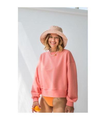 LA111 Bluza ze ściągaczami - koralowa