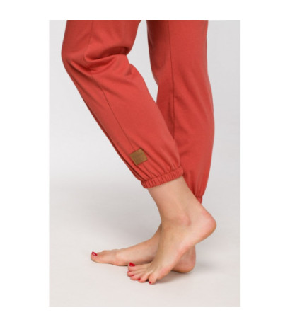 LA123 Długie spodnie do spania - karminowe