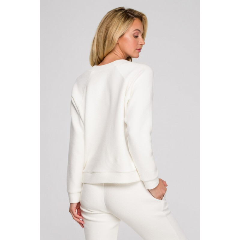 LA131 Bluza z głębokim dekoltem - ecru