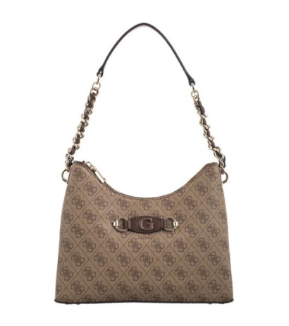 Guess Izzy Top Zip Shoulder Bag HWSG86 54010 Latte Logo/Brown (GU712-a) rankinė