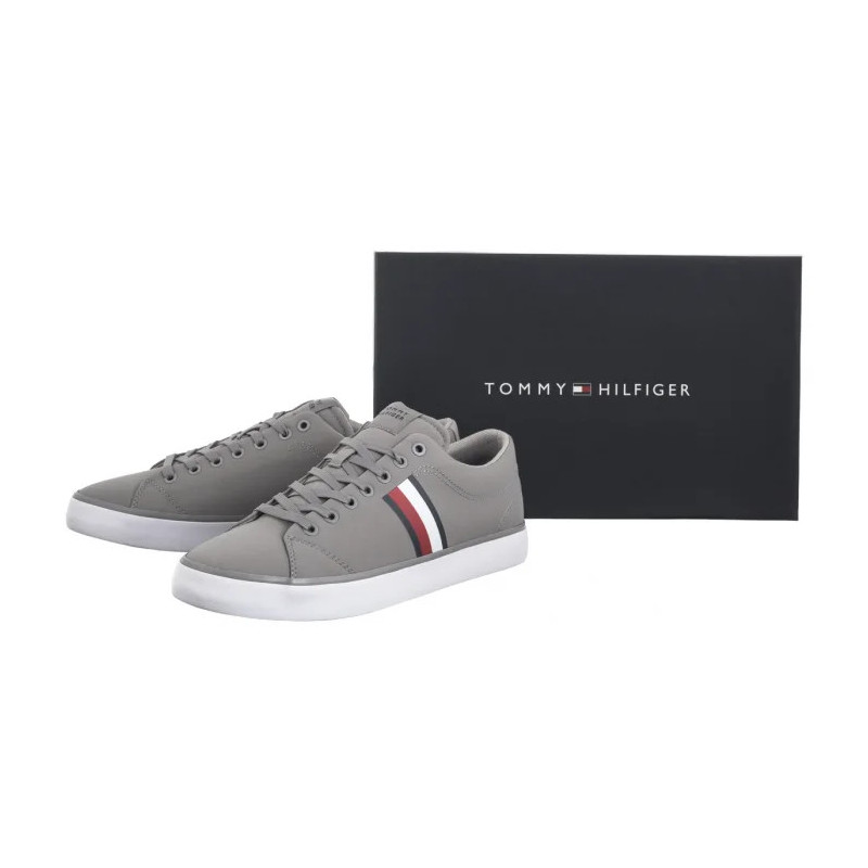 Tommy Hilfiger TH Hi Vulc Low Core Stripes Mesh Universal Grey FM0FM05393 PRY (TH1256-a) sportiniai bateliai 