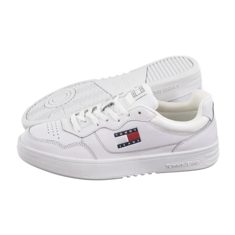 Tommy Hilfiger Tjm Cupsole Leather Ess White EM0EM01443 YBR (TH1169-b) sportiniai bateliai