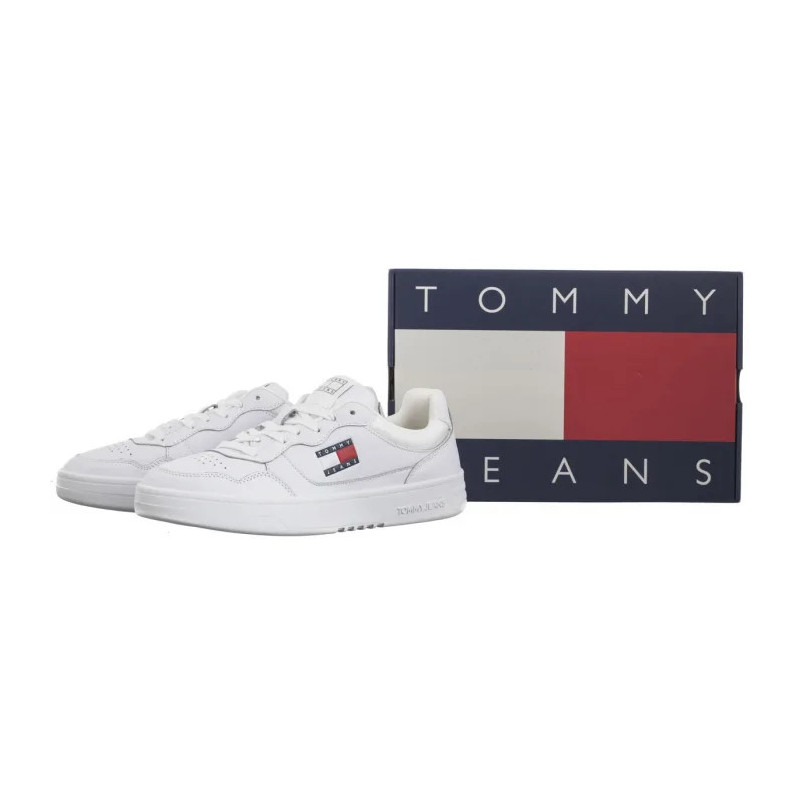 Tommy Hilfiger Tjm Cupsole Leather Ess White EM0EM01443 YBR (TH1169-b) sportiniai bateliai
