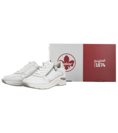 Rieker Białe N9301-80 White (RI155-b) sportiniai bateliai