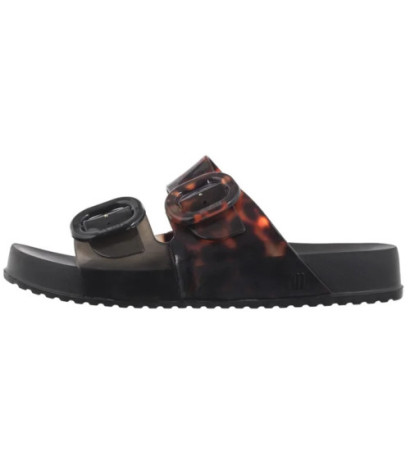 Melissa Cozy Slide AD 33913/AN716 Black/Clear Tortoise (ML328-b) Moteriški batai/šlepetės