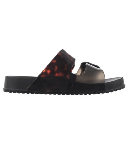Melissa Cozy Slide AD 33913/AN716 Black/Clear Tortoise (ML328-b) Moteriški batai/šlepetės
