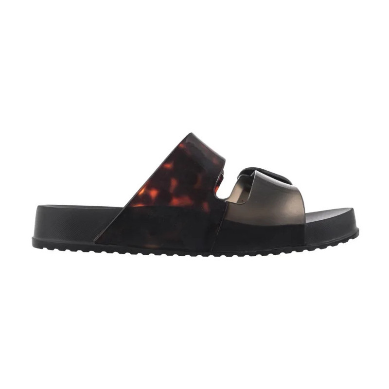 Melissa Cozy Slide AD 33913/AN716 Black/Clear Tortoise (ML328-b) Moteriški batai/šlepetės