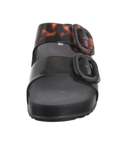 Melissa Cozy Slide AD 33913/AN716 Black/Clear Tortoise (ML328-b) Moteriški batai/šlepetės