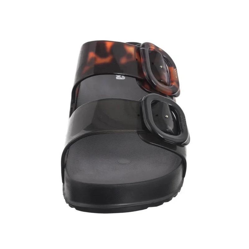 Melissa Cozy Slide AD 33913/AN716 Black/Clear Tortoise (ML328-b) Moteriški batai/šlepetės