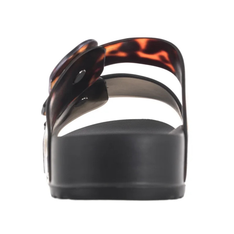 Melissa Cozy Slide AD 33913/AN716 Black/Clear Tortoise (ML328-b) Moteriški batai/šlepetės