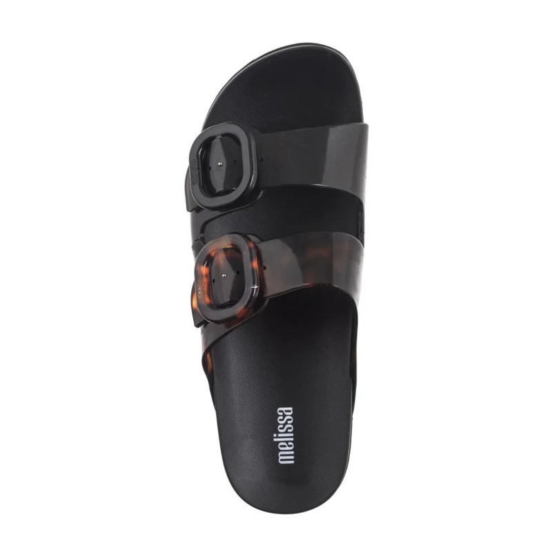 Melissa Cozy Slide AD 33913/AN716 Black/Clear Tortoise (ML328-b) Moteriški batai/šlepetės